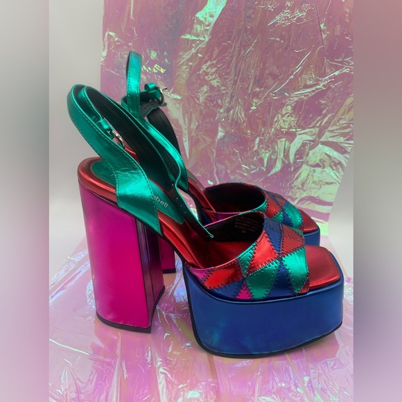 Shoes - Jeffrey Campbell Seventyone Patchwork Platforms